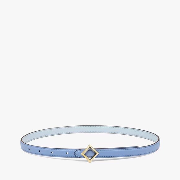 MCM Reversible Diamond Buckle Nappa Leather, Della Robbia Blue, 33.5\